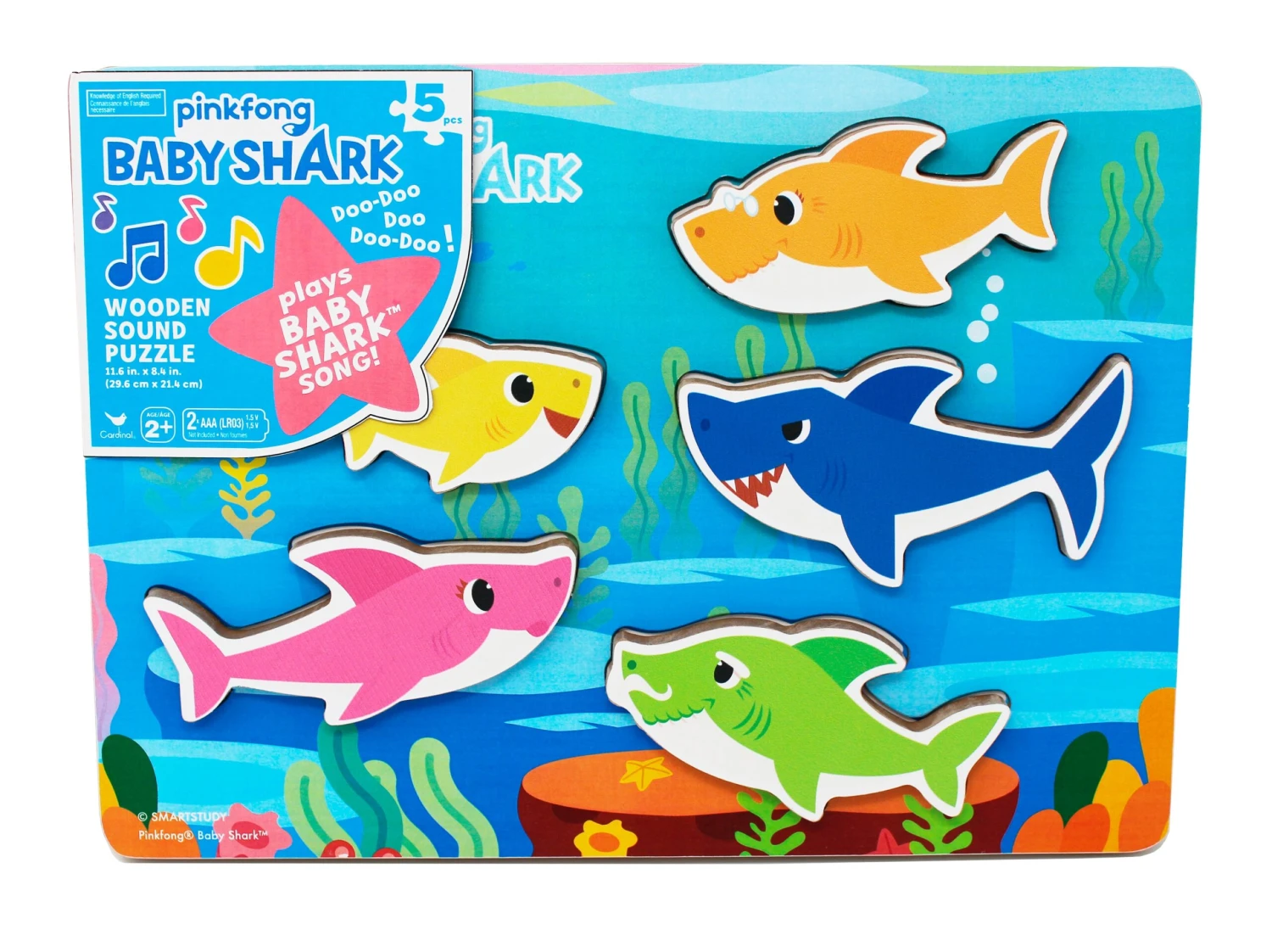 Baby Shark Chunky Wood Puzzle 3 Baby Shark Chunky Wood Puzzle