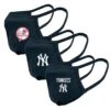Unisex New York Yankees MLB Reusable Team Logo Face Masks (3-Pack)