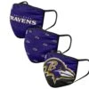 Unisex Baltimore Ravens NFL Reusable Game Time Face Covers (3-Pack) -Fitness & Health Care Store 693316