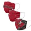 Unisex Tampa Bay Buccaneers NFL Reusable Face Covers (3-Pack)