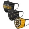 Unisex Boston Bruins NHL Reusable Face Covers (3-Pack) 1 Unisex Boston Bruins NHL Reusable Face Covers (3-Pack) -Fitness & Health Care Store 693327