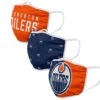 Unisex Edmonton Oilers NHL Reusable Face Covers (3-Pack) -Fitness & Health Care Store 693330