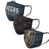 Unisex Vegas Golden Knights NHL Reusable Face Covers (3-Pack) 1 Unisex Vegas Golden Knights NHL Reusable Face Covers (3-Pack) -Fitness & Health Care Store 693331