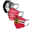 Unisex Chicago Blackhawks NHL Reusable Pleated Matchday Face Covers (3-Pack) 1 Unisex Chicago Blackhawks NHL Reusable Pleated Matchday Face Covers (3-Pack) -Fitness & Health Care Store 693341