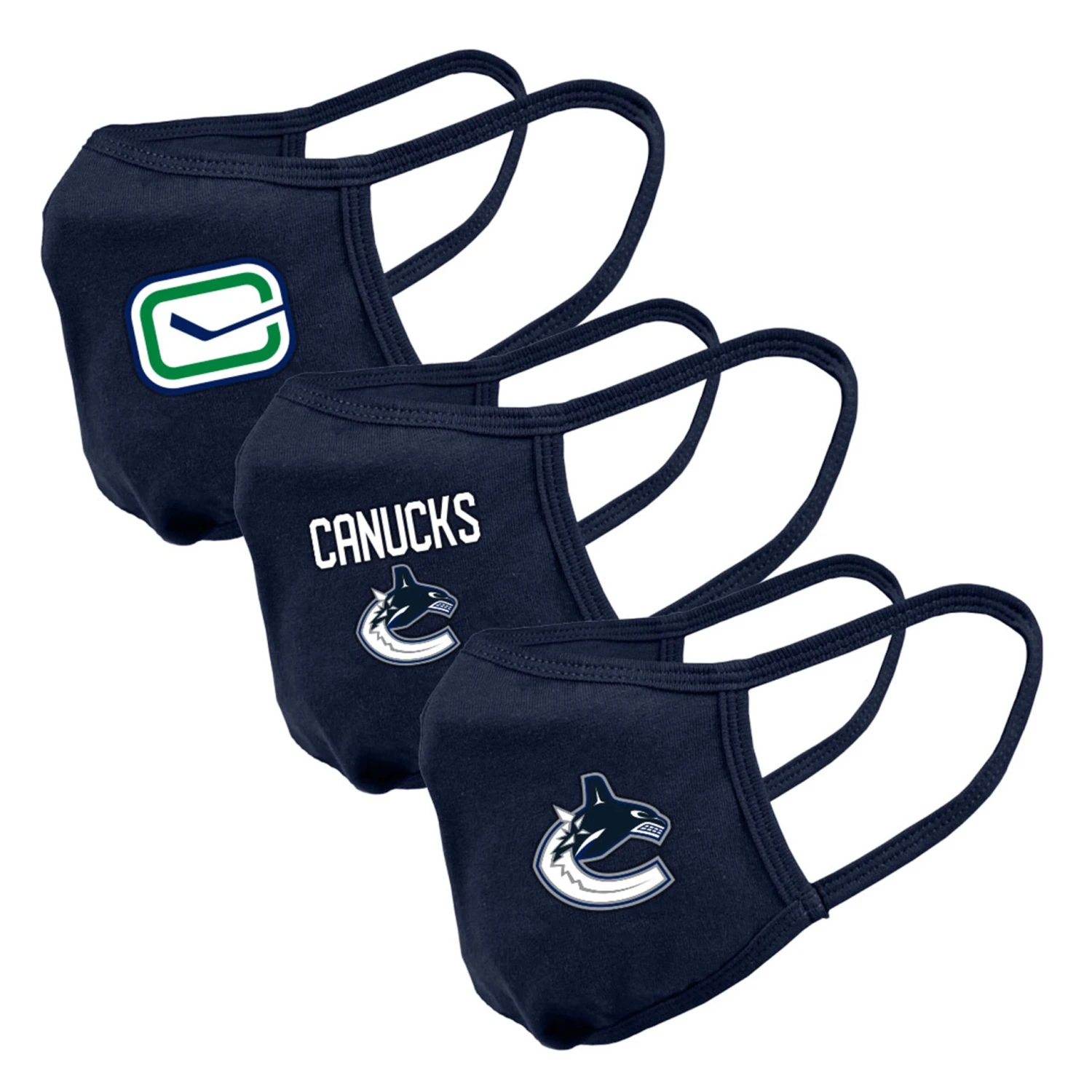 Youth Vancouver Canucks NHL Reusable Team Logo Face Masks (3-Pack) 3 Youth Vancouver Canucks NHL Reusable Team Logo Face Masks (3-Pack)