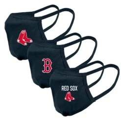 Unisex Boston Red Sox MLB Reusable Team Logo Face Masks (3-Pack)