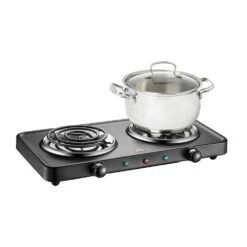 Salton Double Burner Portable Cooktop (Black)