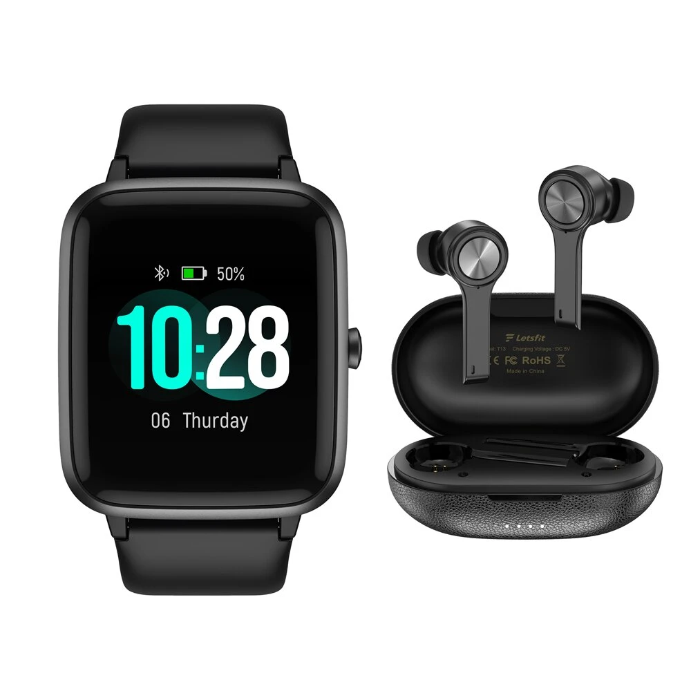 Letsfit Smart Watch With T13 True Wireless BT Earbuds 3 Letsfit Smart Watch With T13 True Wireless BT Earbuds