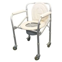 EZee Life CH1025 Economy Folding Commode On Wheels