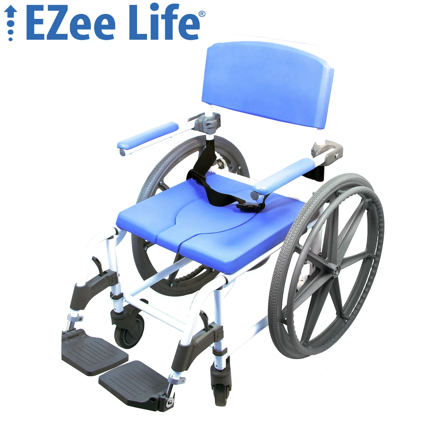 EZee Life HL186-24 Seat Tilt Shower & Commode Wheelchair 3 EZee Life HL186-24 Seat Tilt Shower & Commode Wheelchair