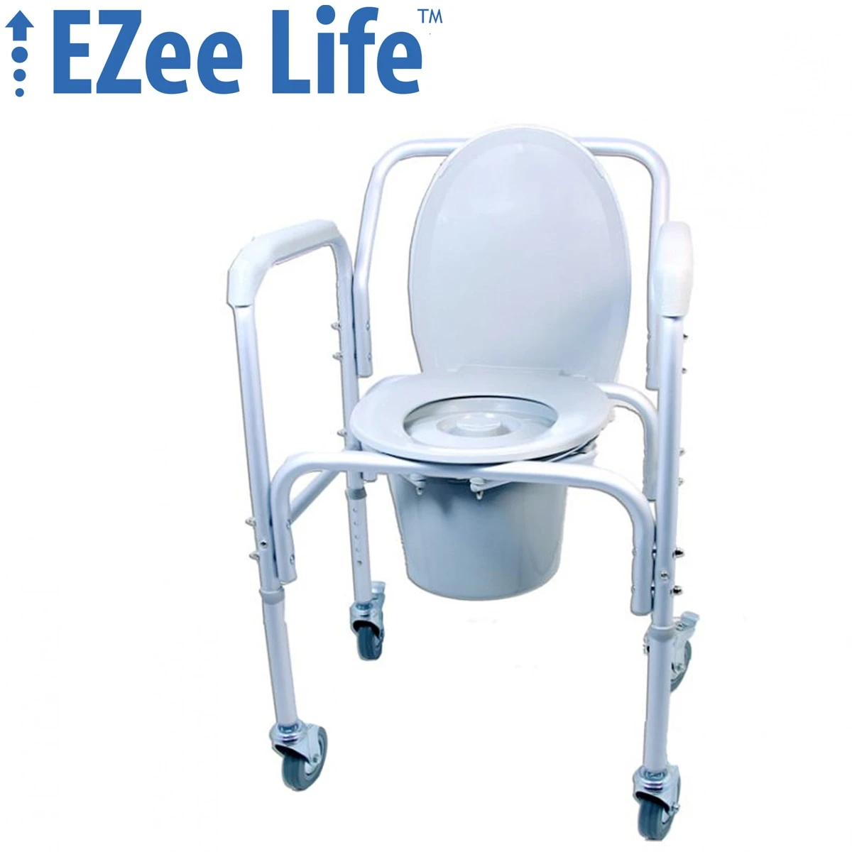 EZee Life CH1020 Economy Wheeled Commode 3 EZee Life CH1020 Economy Wheeled Commode