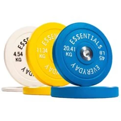 BalanceFrom Everyday Essentials Coloured Bumper Plate Weight With Steel Hub 160lbs