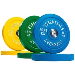 BalanceFrom Everyday Essentials Coloured Bumper Plate Weight With Steel Hub 210lbs
