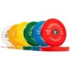 BalanceFrom Everyday Essentials Coloured Bumper Plate Weight With Steel Hub 370lbs -Fitness & Health Care Store 707797