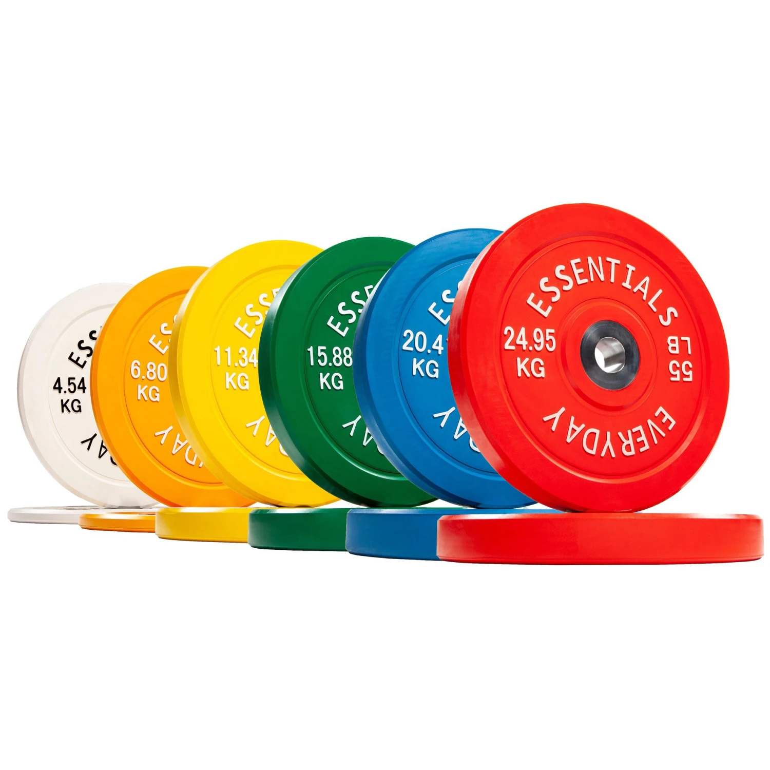 BalanceFrom Everyday Essentials Coloured Bumper Plate Weight With Steel Hub 370lbs 3 BalanceFrom Everyday Essentials Coloured Bumper Plate Weight With Steel Hub 370lbs