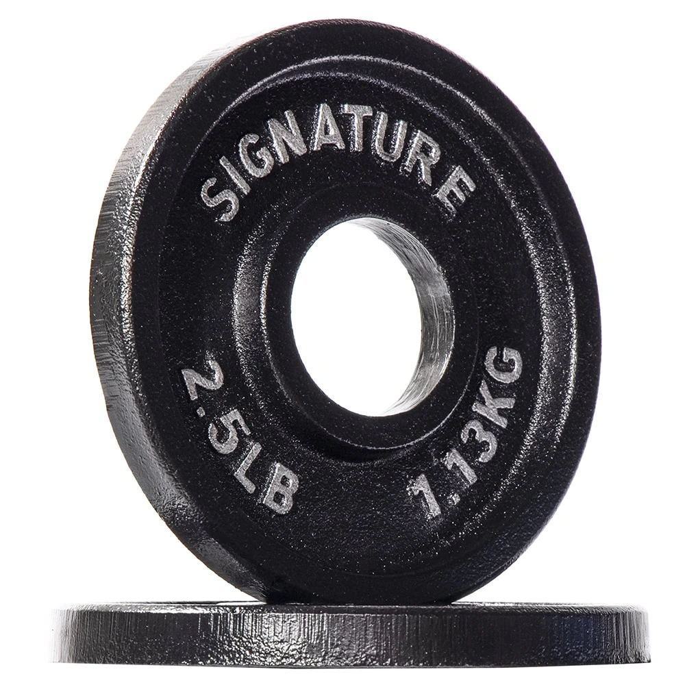Signature Fitness Deep Dish 2" Olympic Cast Iron Weight Plates With E-Coating Pair 3 Signature Fitness Deep Dish 2" Olympic Cast Iron Weight Plates With E-Coating Pair