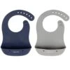 Bazzle Baby Silicone 2-Pack Foodie Bibs (navy/grey) 1 Bazzle Baby Silicone 2-Pack Foodie Bibs (navy/grey) -Fitness & Health Care Store 725855