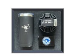 Golfing Buddies Toronto Blue Jays Gift Set- Coffee Tumbler, Ratchet Belt, And RFID Wallet