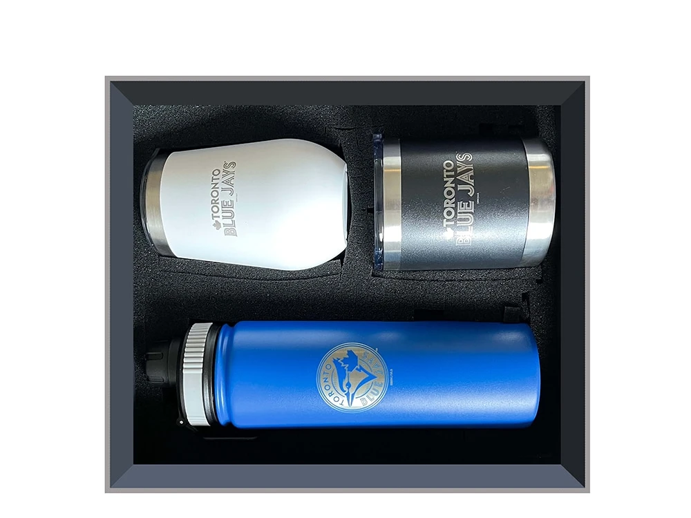 Golfing Buddies Toronto Blue Jays Gift Set- Coffee Tumbler, Wine Tumbler, And Low Ball Tumbler 3 Golfing Buddies Toronto Blue Jays Gift Set- Coffee Tumbler, Wine Tumbler, And Low Ball Tumbler